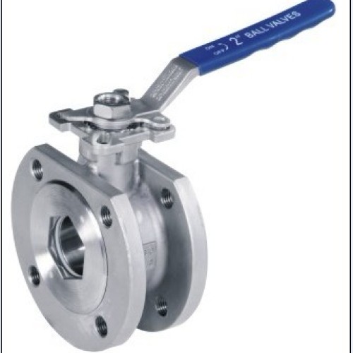 High mounting pad wafer ball valve